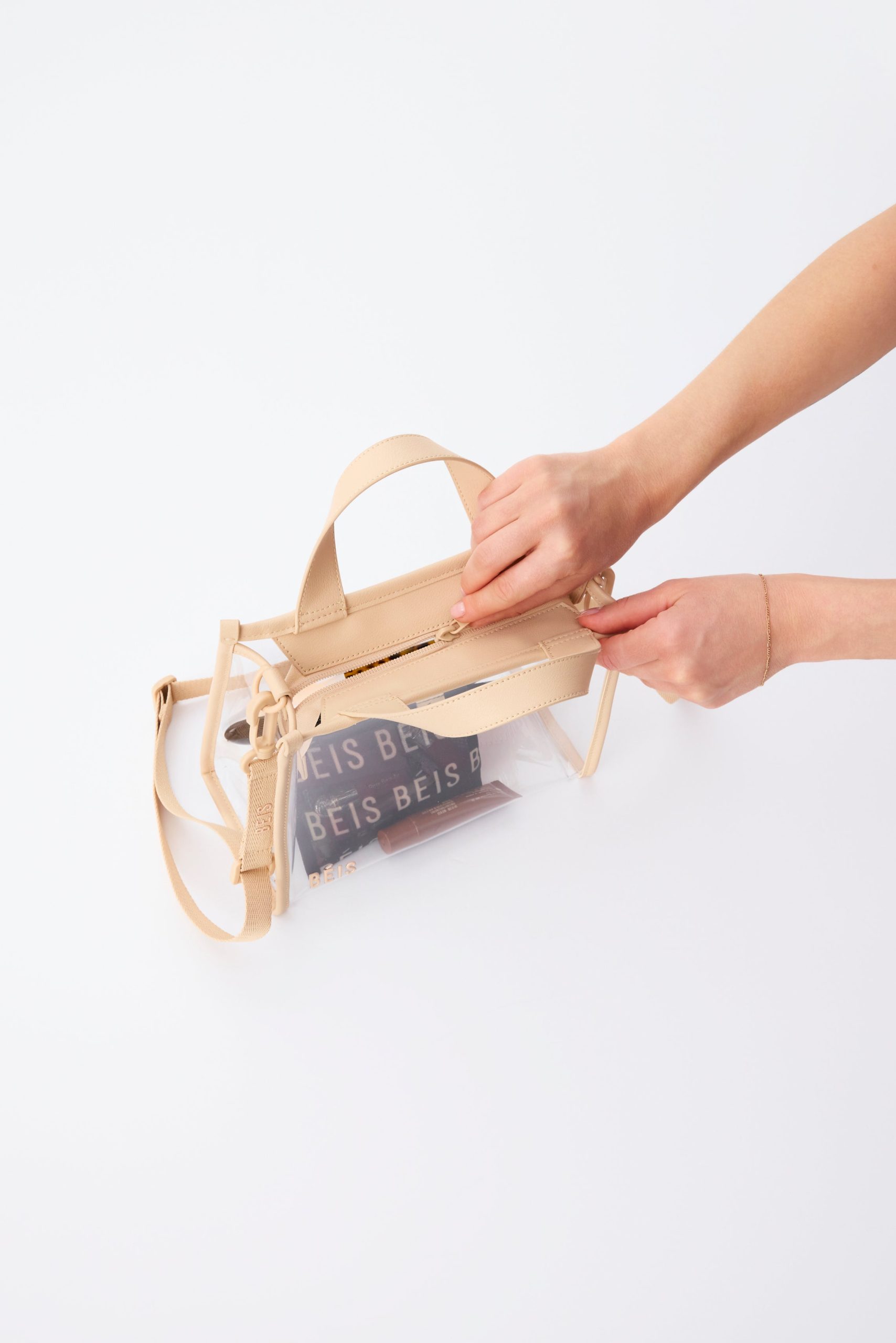 The Stadium Crossbody in Beige - Image 6