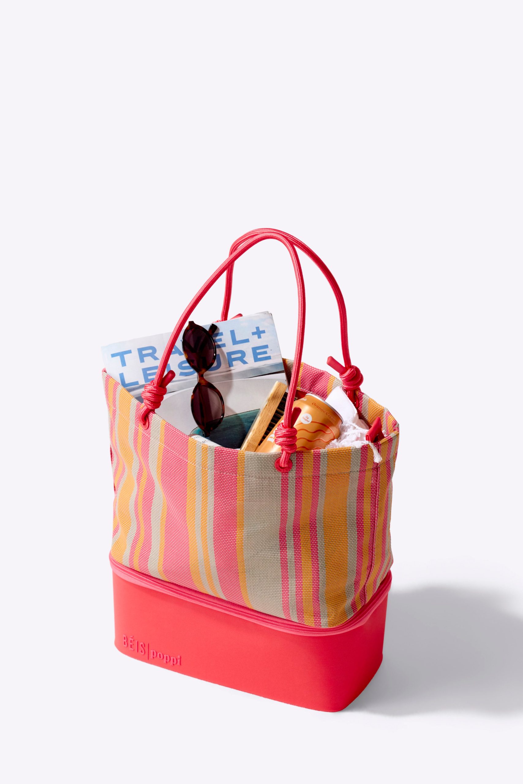 BÉIS x poppi The Cooler Tote in Juicy Stripe - Image 3