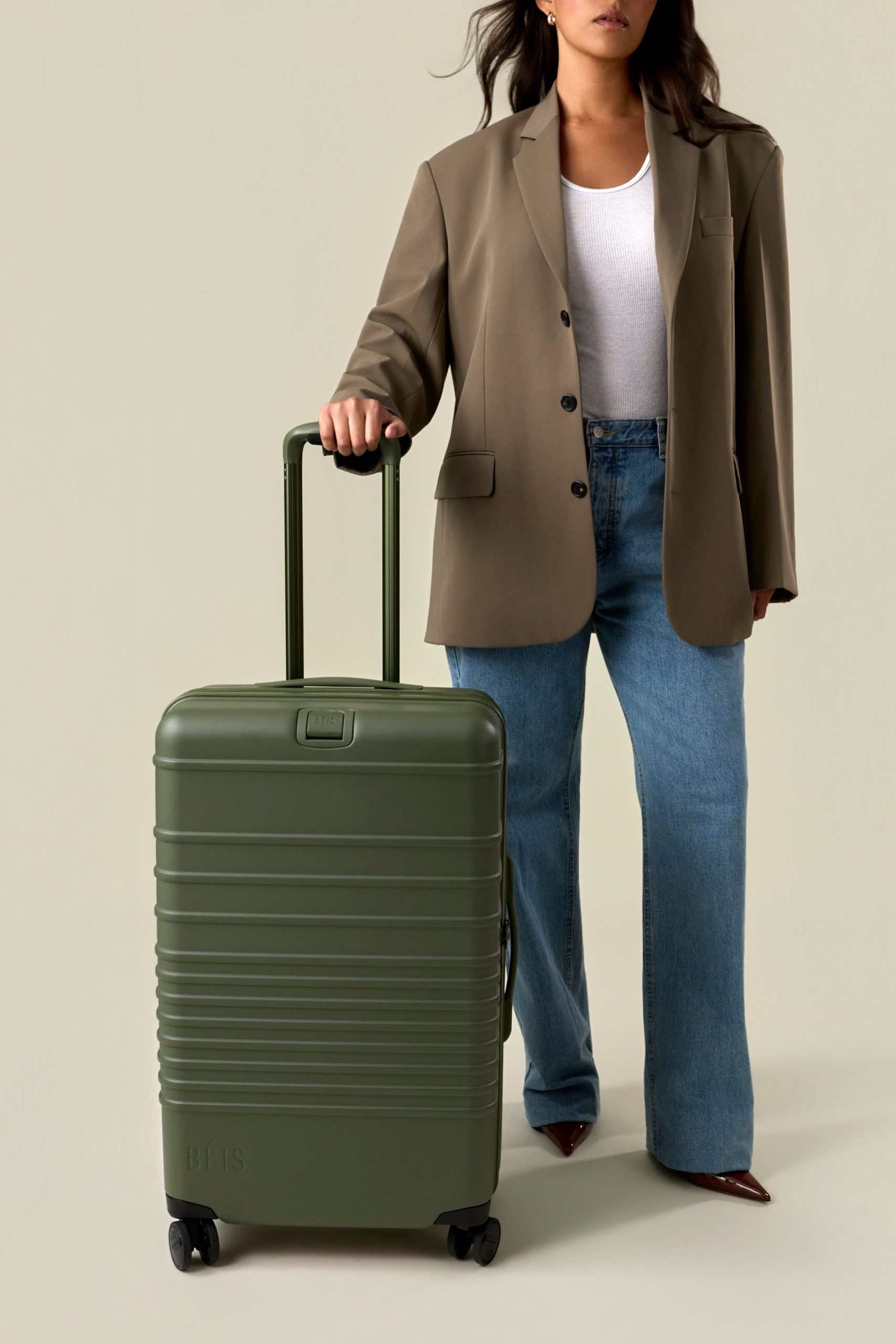 The Medium Check-In Roller in Olive - Image 3