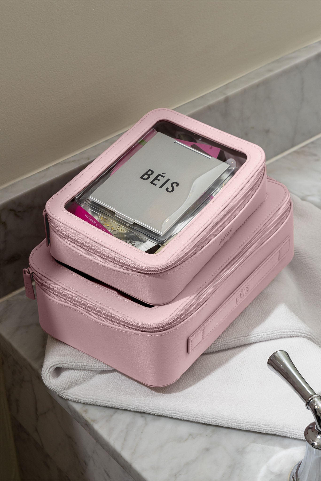 The In Flight Cosmetic Set in Atlas Pink - Image 6